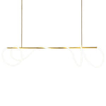 Creative DIY LED Strip Electroplated Metal Modern Chandelier Pendant Light