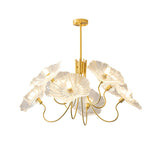 Personalized Flowers Glass Shades Copper Modern Minimalist Chandeliers