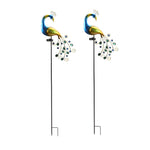43.7 In. Peacock Solar-Powered Garden Stake - 2-Pack