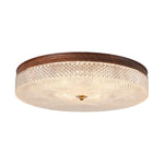 Round Acrylic LED Dimmable with Remote Control Retro Ceiling Lights Fixture