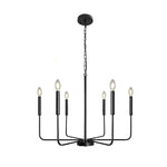 6 Lights Iron Candlestick Creative American Style Rustic Chandelier