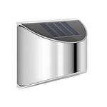 Stainless Steel Minimalist Waterproof Silver Modern Solar Wall Lamp