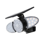 Solar Motion Security Light 3-Head Outdoor LED Wall Fixture with Motion Sensor