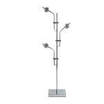 Industrial Multi-Angle Task Lighting Chrome Floor Lamp