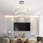 Adjustable 4 Rings Dimmable LED Modern Chandelier Pendant Lighting