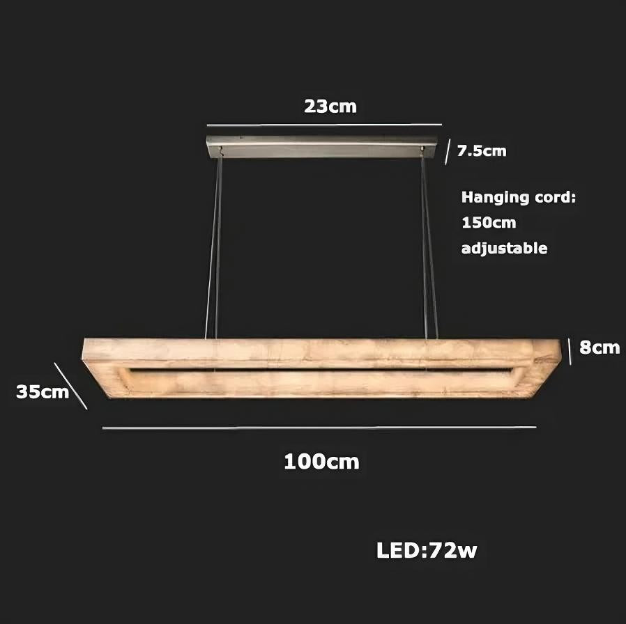 Moonshade Natural Marble Rectangular Chandelier