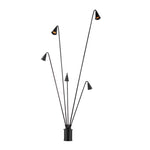 Classic Industrial Black Multi-Head LED Floor Lamp