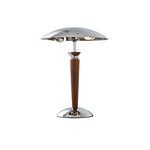 Chrome Mushroom Umbrella Table Lamp 3 Step LED Lights