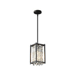 Round Square Iron Frame Crystal Shade Luxury Modern Chandelier Ceiling Lights