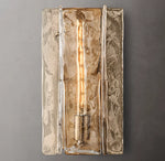 Lattice Smoke Glass Sconce 15"