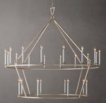 19TH C. ENGLISH OPENWORK TWO-TIER ROUND CHANDELIER 62"