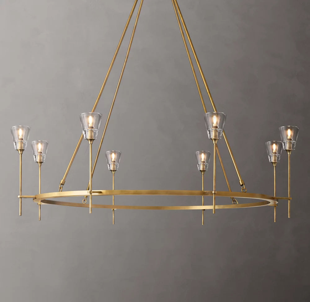 Torche De Verre Round Chandelier 58"