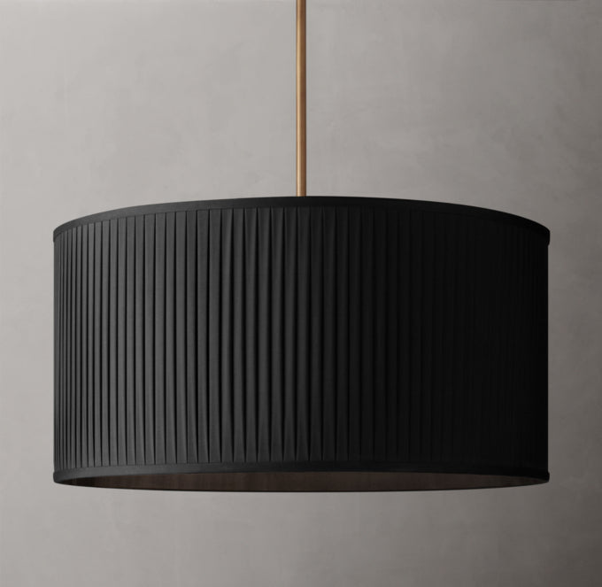 Reed?Pleated Drum Pendant