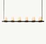Pauillac Fabric Shade Linear Chandelier 60"