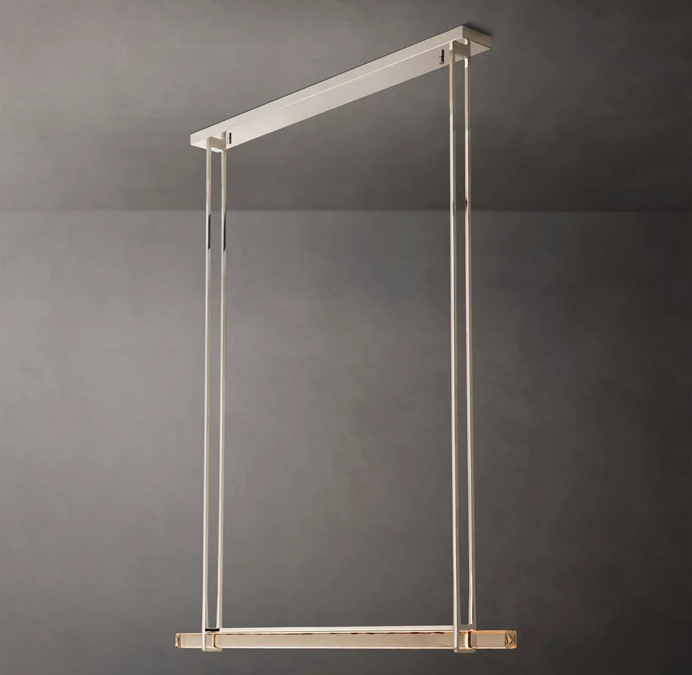 Audubon Crystal Single Bar Linear Chandelier 60"