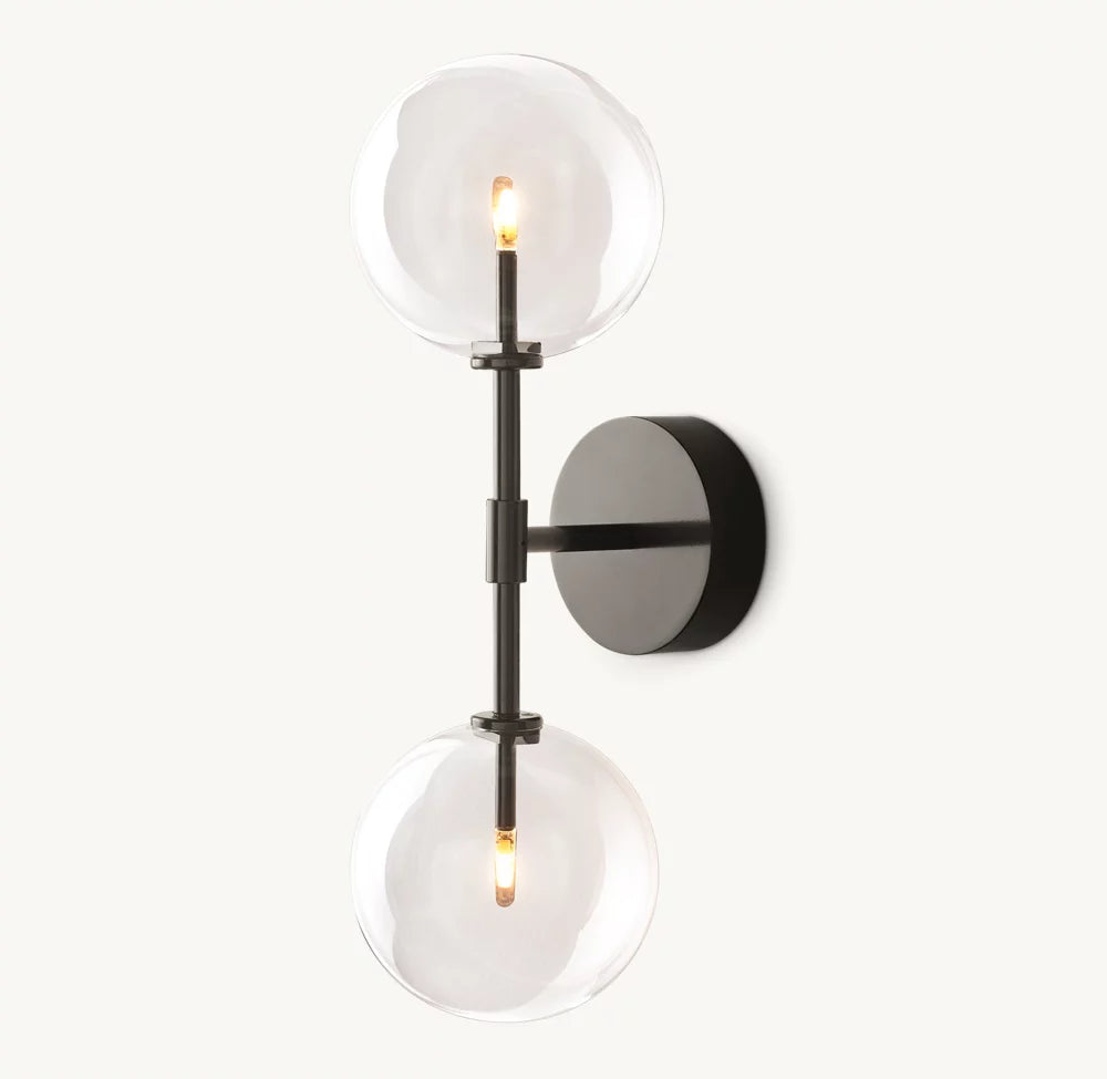 Glass Globe Linear Sconce