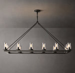 Ondra Linear Clear Glass Chandelier 52"