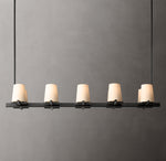 Pauillac Fabric Shade Linear Chandelier 49"