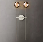 Boule De Cristal Smoke Glass Grand Double Sconce