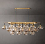 Cabrette Clear Glass Linear Chandelier 72"