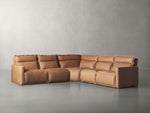 Rowland Leather Five-Piece Motion Corner Sectional