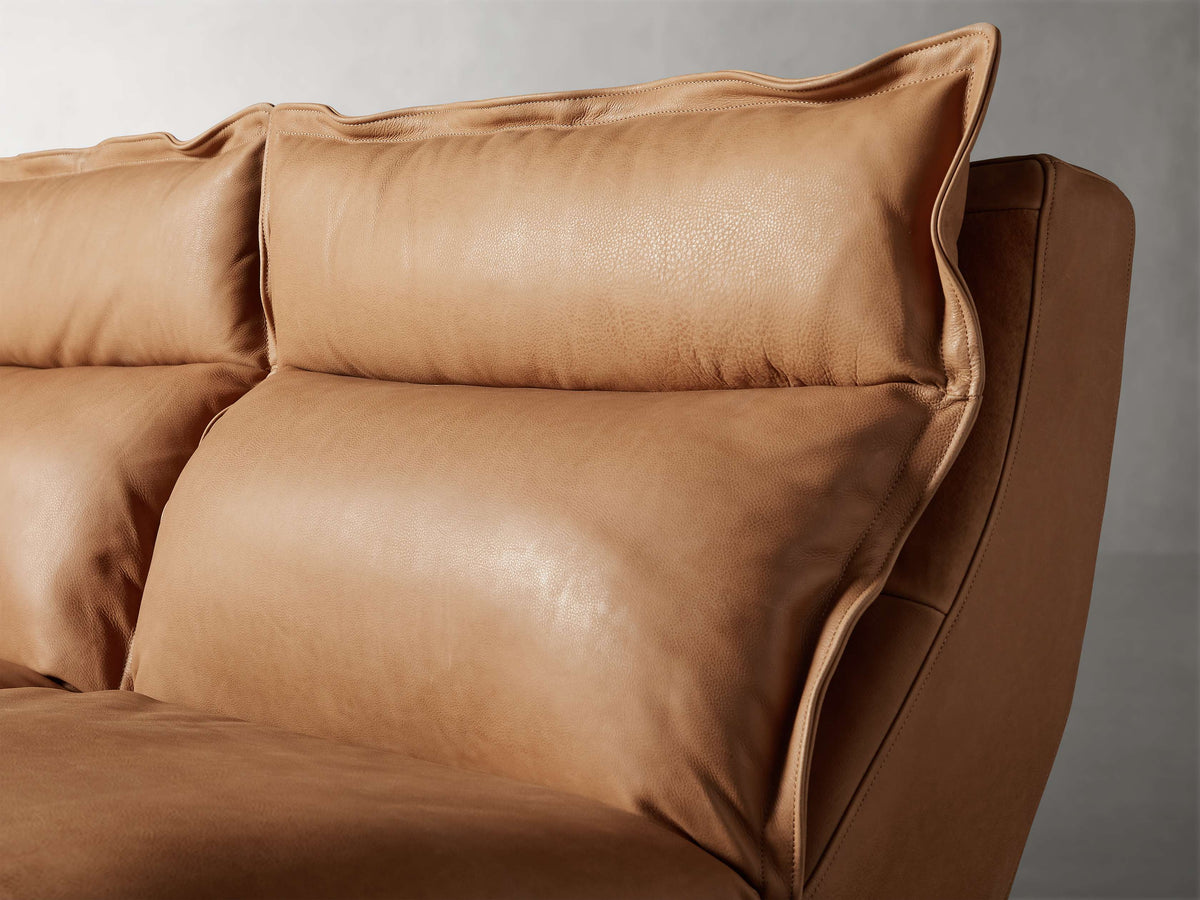 Rowland Leather Five-Piece Motion Corner Sectional