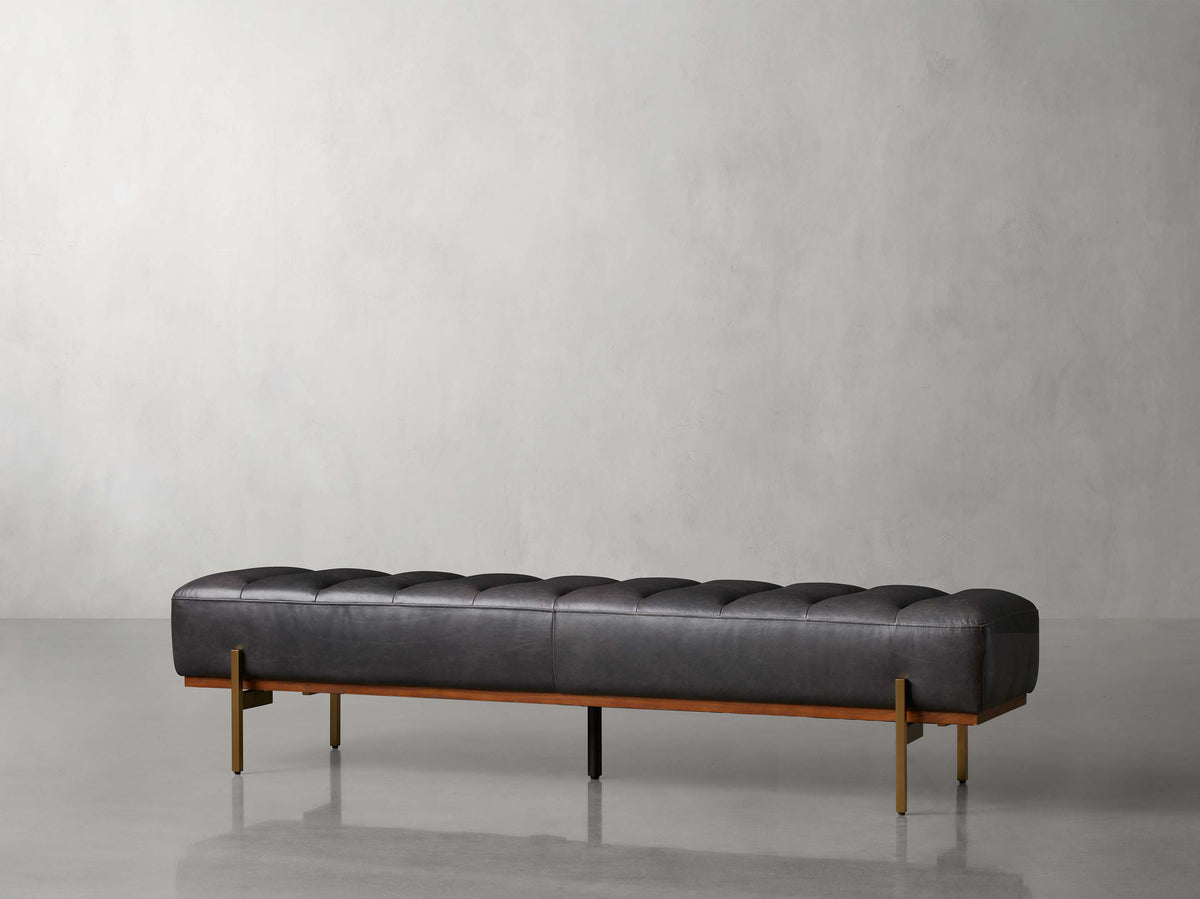 Lansing Leather Bench