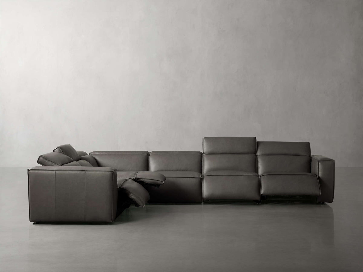Coburn Leather Six Piece Motion Sectional