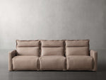 Rowland Leather Three-Piece Motion Modular Sofa