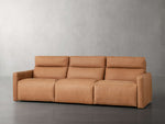 Rowland Tailored Leather Three-Piece Motion Modular Sofa