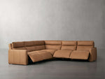 Rowland Tailored Leather Five-Piece Motion Corner Sectional