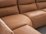 Rowland Tailored Leather Six-Piece Motion Sectional