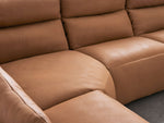Rowland Tailored Leather Six-Piece Motion Sectional