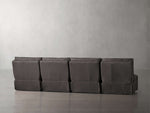 Rowland Tailored Leather Four-Piece Armless Motion Modular Sofa