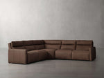 Rowland Tailored Leather Five-Piece Motion Corner Sectional
