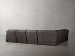 Rowland Tailored Leather Six-Piece Motion Sectional
