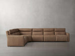 Rowland Tailored Leather Six-Piece Motion Sectional