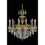 French Gold 12-Light Chandelier with Royal Cut Crystal