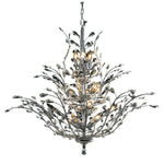 Orchid Chrome Eighteen-Light 41-Inch Chandelier with Royal Cut Clear Crystal