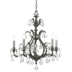 Five-Light Chandelier with Hand Polished Crystal