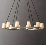 Pauillac Fabric Shade Round Chandelier 48"