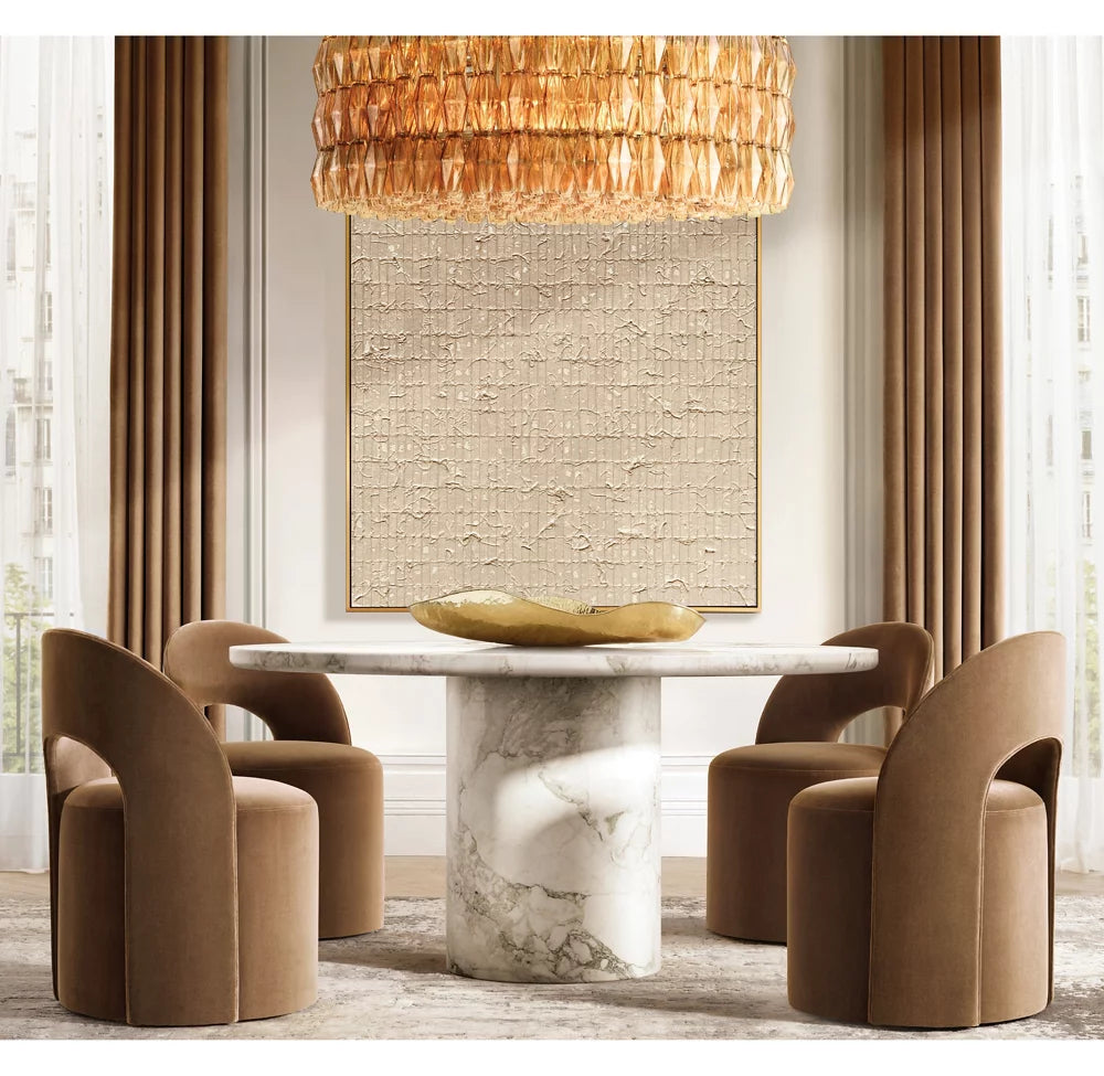 Chiara Smoke Glass Round Chandelier 47"