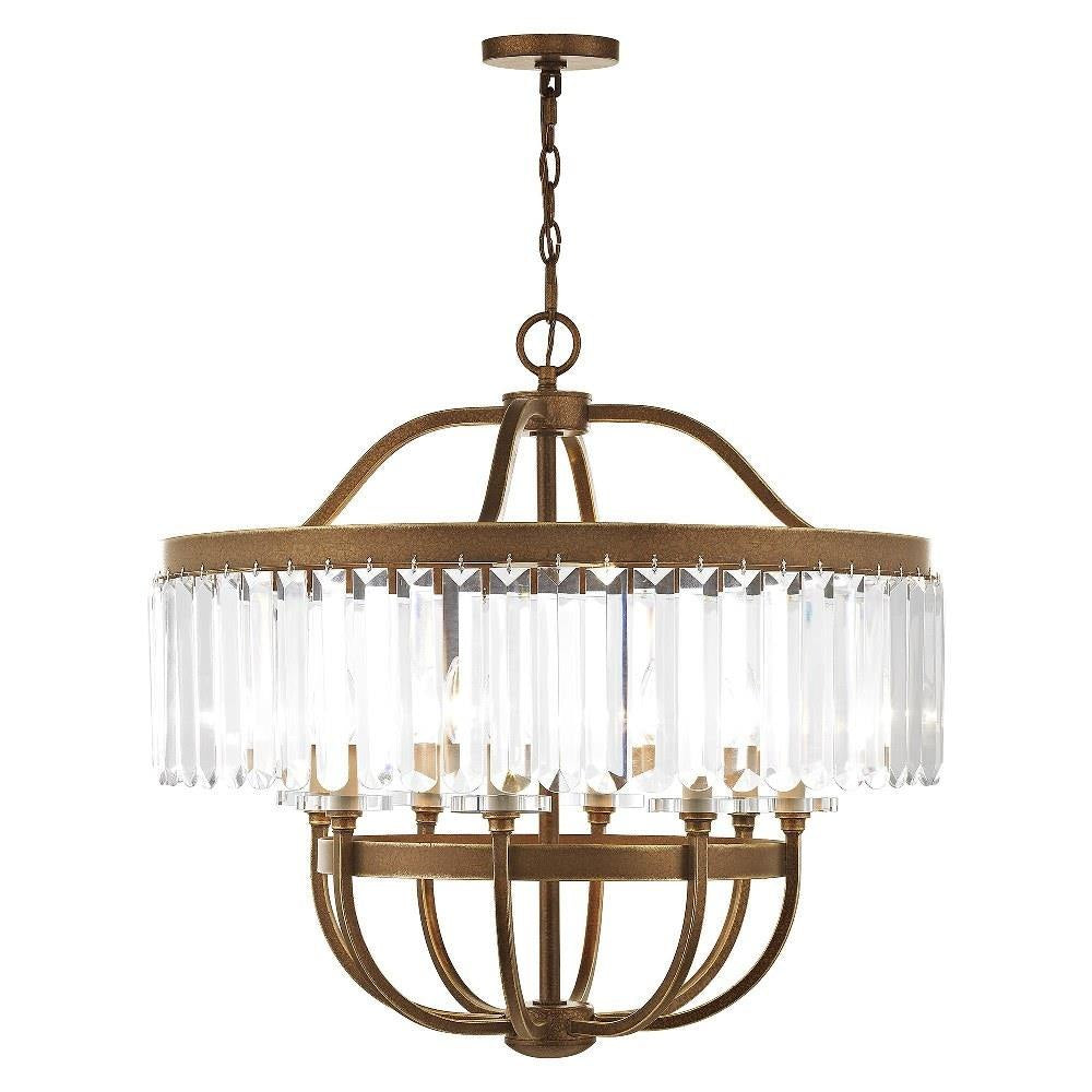 Bailey Street Home - 218-BEL-5056649 - Green Leas - 8 Light Chandelier-27 Inches Tall and 28 Inches Wide