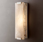 Hand-Carved Alabaster Grand Sconce