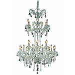 Maria Theresa Royal Cut Crystal Chrome 24 Light 50-in Chandelier