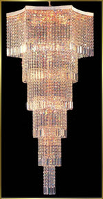 Entryway chandelier / foyer chandelier in gold plated finish