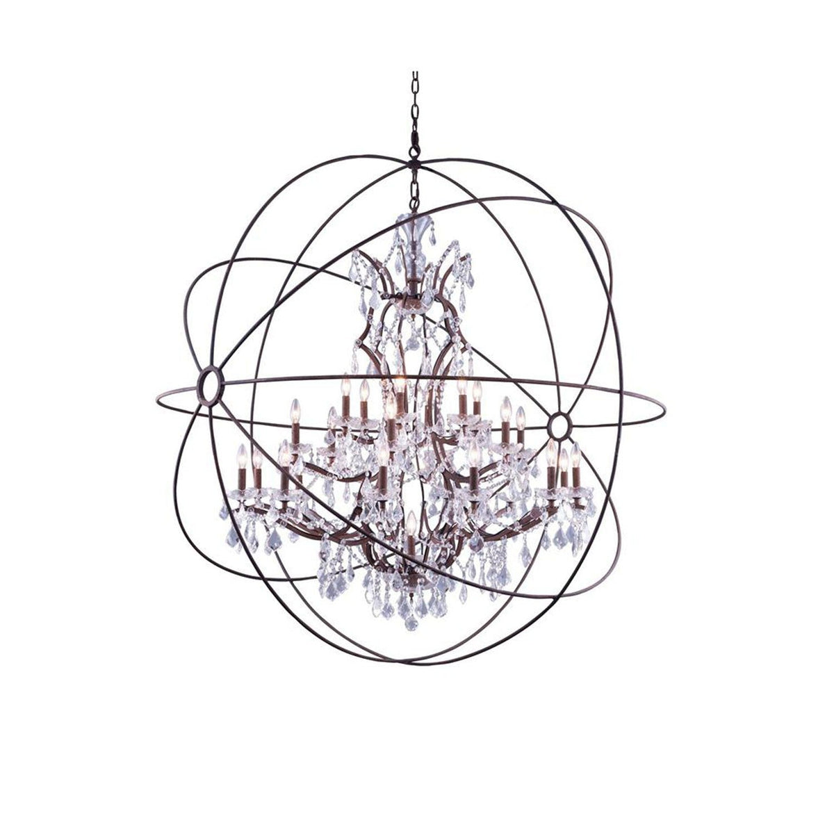 Geneva Rustic Intent Sixty-Inch Pendant with Clear Crystals