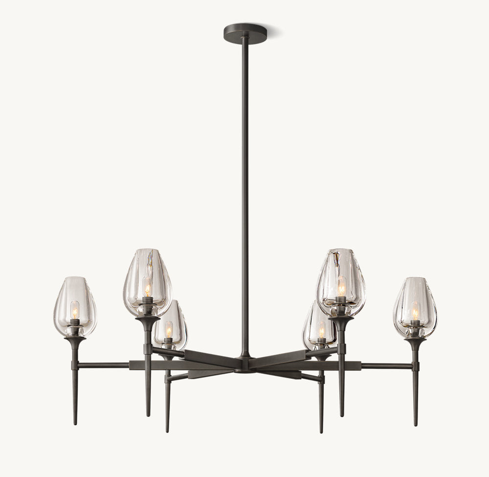 Tulip Round Chandelier 42"