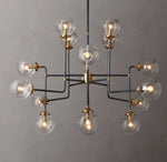 Bistro Globe Clear Glass Chandelier 56"