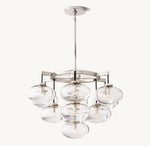Cabrette Clear Glass Round Chandelier 36"